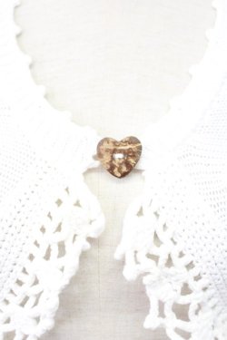 画像3: MILK / ハートボタン半袖ニットボレロ  白Ｘブラウン T-25-11-06-001-ML-TO-SA-ZT