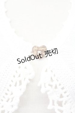 画像3: MILK / ハートボタン半袖ニットボレロ  白Ｘブラウン T-25-11-06-001-ML-TO-SA-ZI