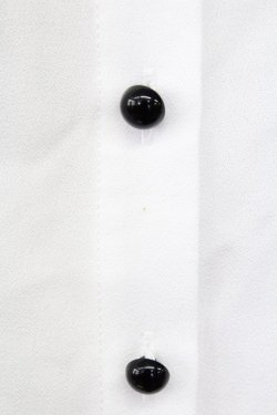 画像5: MA*RS / クロスZIP半袖ブラウス  白Ｘ黒 T-25-11-06-007-EL-BL-SA-ZT