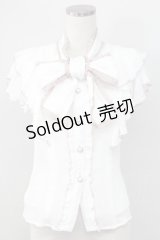 Rojita / 2Wayラッフルルシアーブラウス  白Ｘピンク T-25-11-06-008-LO-BL-SA-ZT