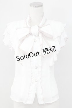 画像1: Rojita / 2Wayラッフルルシアーブラウス  白Ｘピンク T-25-11-06-008-LO-BL-SA-ZT