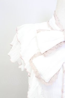 画像4: Rojita / 2Wayラッフルルシアーブラウス  白Ｘピンク T-25-11-06-008-LO-BL-SA-ZT