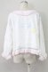 画像2: Nile Perch / カルーセルデザインうさぎ刺繍襟トップス  白ＸピンクＸ青 T-25-11-06-009-LO-TO-SA-ZT (2)