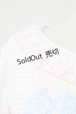 画像3: Nile Perch / カルーセルデザインうさぎ刺繍襟トップス  白ＸピンクＸ青 T-25-11-06-009-LO-TO-SA-ZT