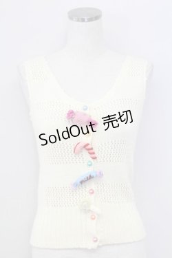 画像1: MILK / キャンディあみぐるみベスト  キナリ T-25-11-06-010-ML-TO-SA-ZT