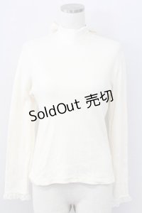 Emily Temple cute / バックリボンスタンドネックカットソー  アイボリー T-25-11-06-011-ET-TO-SA-ZI