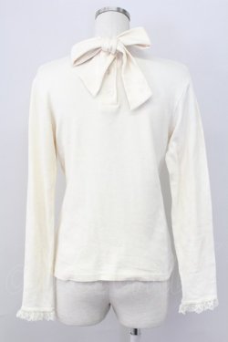 画像2: Emily Temple cute / バックリボンスタンドネックカットソー  アイボリー T-25-11-06-011-ET-TO-SA-ZT