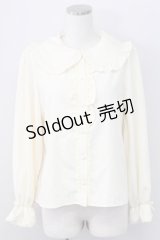 m petit by misako / AM マルエリフリルブラウス L アイボリー T-25-11-06-012-LO-BL-SA-ZI