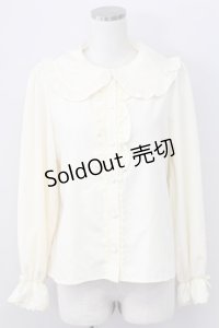 m petit by misako / AM マルエリフリルブラウス L アイボリー T-25-11-06-012-LO-BL-SA-ZI