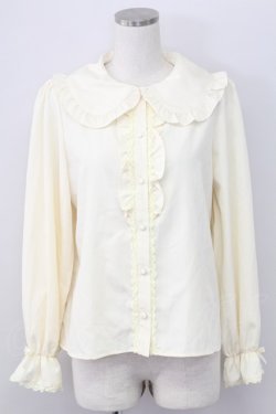 画像1: m petit by misako / AM マルエリフリルブラウス L アイボリー T-25-11-06-012-LO-BL-SA-ZT