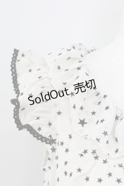 画像3: Emily Temple cute / スターシフォンノースリーブオーバーブラウス  アイボリーＸ黒 T-25-11-06-013-ET-BL-SA-ZI