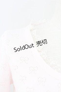 画像3: Emily Temple cute / リボン透かし編み七分袖ニットカーディガン  ピンク T-25-11-06-014-ET-TO-SA-ZT