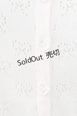 画像4: Emily Temple cute / リボン透かし編み七分袖ニットカーディガン  ピンク T-25-11-06-014-ET-TO-SA-ZT