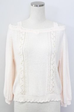 画像1: Secret Honey / パールニットトップス  ピンク T-25-11-06-016-CA-TO-SA-ZT