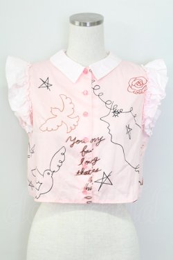 画像1: MILK / アーティートップス  ピンク T-25-11-06-017-ML-BL-SA-ZT