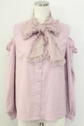 MA*RS / レースリボンタイオフショルダーブラウス  ピンク T-25-11-06-018-EL-BL-SA-ZT