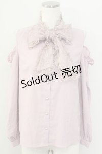 MA*RS / レースリボンタイオフショルダーブラウス  ピンク T-25-11-06-018-EL-BL-SA-ZT