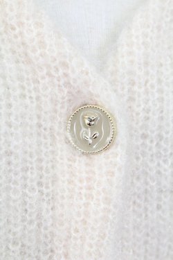 画像4: F&A / フレームローズ釦シュガーラメカーディガン  オフホワイト T-25-11-06-021-LO-TO-SA-ZT