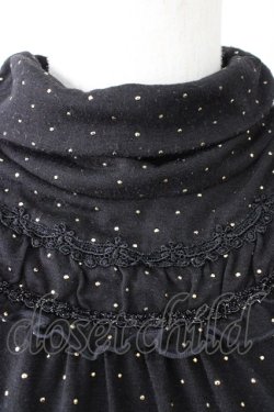 画像4: axes femme / ハイネックドットカットソー  黒Ｘゴールド T-25-11-09-022-AX-TO-SA-ZT