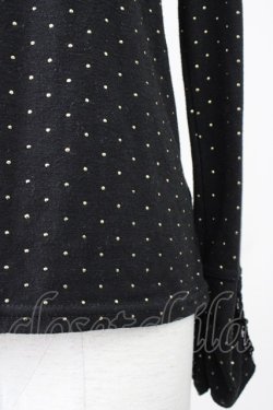 画像5: axes femme / ハイネックドットカットソー  黒Ｘゴールド T-25-11-09-022-AX-TO-SA-ZT