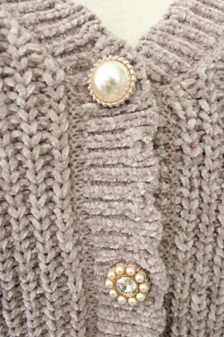 画像4: axes femme POETIQUE / ベロアリボンニットカーディガン M グレージュ T-25-11-09-023-AX-TO-SA-ZT