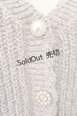 画像4: axes femme POETIQUE / ベロアリボンニットカーディガン M グレージュ T-25-11-09-023-AX-TO-SA-ZT509