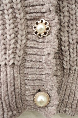 画像5: axes femme POETIQUE / ベロアリボンニットカーディガン M グレージュ T-25-11-09-023-AX-TO-SA-ZT