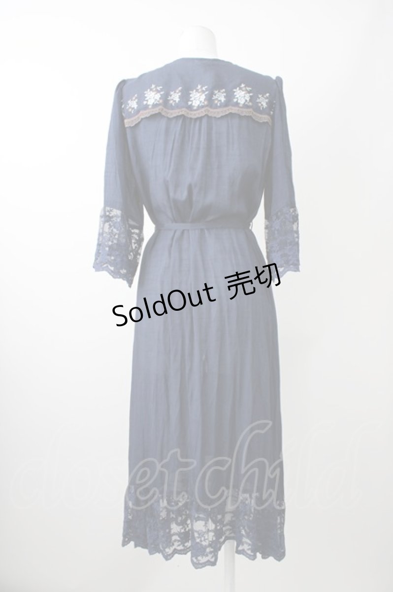 画像2: 【SALE】axes femme / カラー刺繍入りロングカーディガン M コン T-25-11-09-024-AX-TO-SA-ZT509 (2)