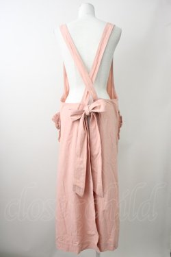 画像2: PINK HOUSE / ローズハートリース刺繍タブリエ  ピンク T-25-11-09-025-LO-OP-SA-ZT