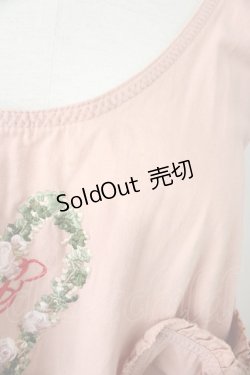 画像6: 【SALE】PINK HOUSE / ローズハートリース刺繍タブリエ  ピンク T-25-11-09-025-LO-OP-SA-ZT509