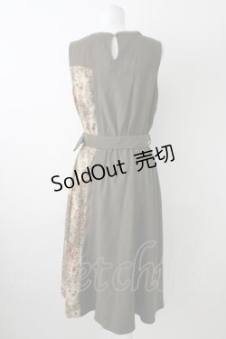 画像2: 【SALE】axes femme / パッチワークノースリワンピ M カーキ T-25-11-09-028-AX-OP-SA-ZT357
