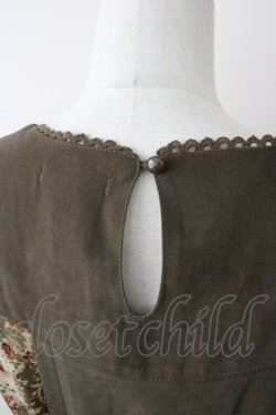 画像3: axes femme / パッチワークノースリワンピ M カーキ T-25-11-09-028-AX-OP-SA-ZT