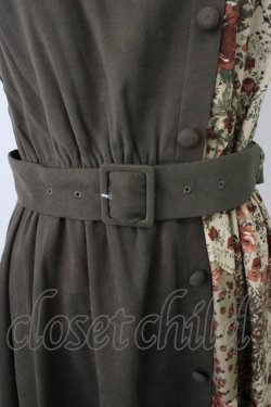 画像4: axes femme / パッチワークノースリワンピ M カーキ T-25-11-09-028-AX-OP-SA-ZT