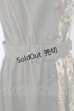 画像4: 【SALE】axes femme / パッチワークノースリワンピ M カーキ T-25-11-09-028-AX-OP-SA-ZT357