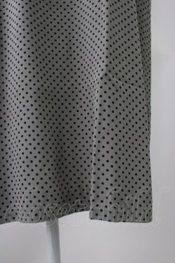 画像5: INGEBORG / フロントリボン半袖ドットワンピース  グレーＸ黒 T-25-11-09-029-LO-OP-SA-ZT