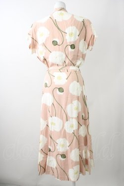 画像2: INGEBORG / 芥子柄ワンピース  ピンク T-25-11-09-030-LO-OP-SA-ZT