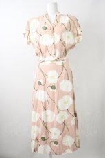 画像3: 【SALE】INGEBORG / 芥子柄ワンピース  ピンク T-25-11-09-030-LO-OP-SA-ZT384 (3)