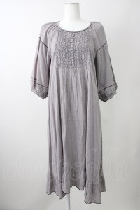 PINK HOUSE / ギンガムチェック五分袖フリルワンピース  ブラウン T-25-11-09-031-LO-OP-SA-ZT384