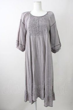 画像1: PINK HOUSE / ギンガムチェック五分袖フリルワンピース  ブラウン T-25-11-09-031-LO-OP-SA-ZT