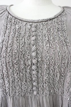 画像3: PINK HOUSE / ギンガムチェック五分袖フリルワンピース  ブラウン T-25-11-09-031-LO-OP-SA-ZT