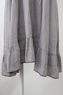 画像5: PINK HOUSE / ギンガムチェック五分袖フリルワンピース  ブラウン T-25-11-09-031-LO-OP-SA-ZT