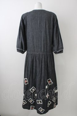 画像2: PINK HOUSE / ワッペンデニムワンピース  黒デニム T-25-11-09-032-LO-OP-SA-ZT