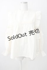 SALON DE SISTER / ピンタックヨークブラウス M キナリ T-25-11-09-035-LO-BL-SA-ZT