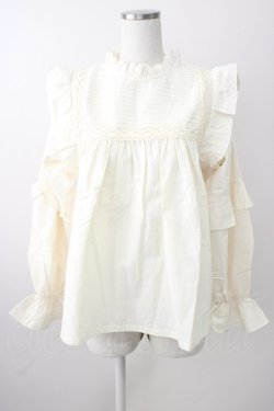 画像1: SALON DE SISTER / ピンタックヨークブラウス M キナリ T-25-11-09-035-LO-BL-SA-ZT