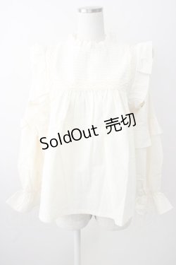 画像1: SALON DE SISTER / ピンタックヨークブラウス M キナリ T-25-11-09-035-LO-BL-SA-ZT