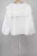 画像2: axes femme POETIQUE / レースセーラー襟&チュール袖ブラウス M ホワイト T-25-11-09-036-AX-BL-SA-ZT (2)