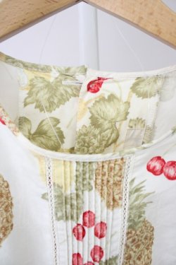 画像4: PINK HOUSE / パイナップル柄ワンピース  白Ｘ黄色Ｘ茶 T-25-11-09-038-LO-OP-SA-ZT