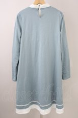 画像2: 【SALE】axes femme / ボウタイAラインカットワンピース M サックス T-25-11-09-039-AX-OP-SA-ZT440 (2)