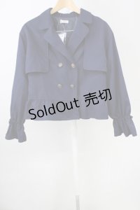 axes femme / ペプラム風ショートトレンチ M コン T-25-11-09-041-AX-JA-SA-ZT