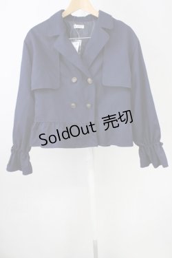 画像1: axes femme / ペプラム風ショートトレンチ M コン T-25-11-09-041-AX-JA-SA-ZT